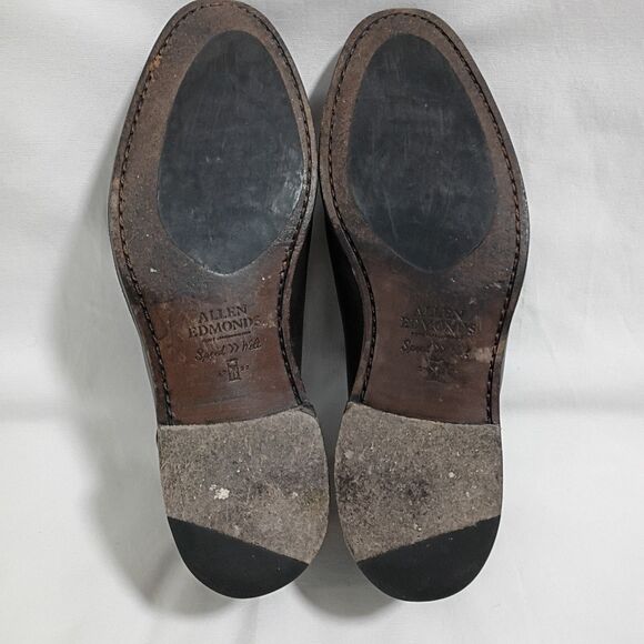 Allen Edmonds Crosby Street Shoes 9D Carbon Dark Brown Split Toe Derby main image 6